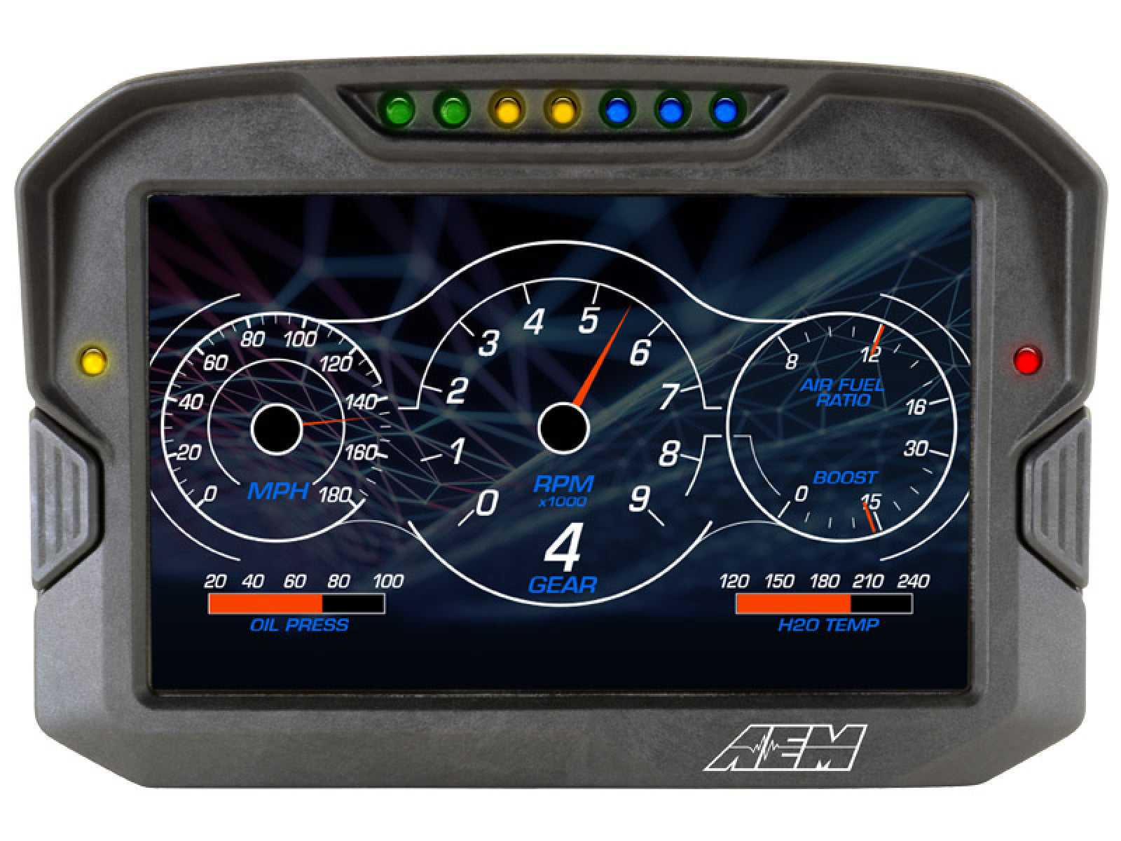 AEM Electronics, AEM 30-5703 CD-7 Carbon Digital Racing and Logging Dash Display - Logging / GPS Enabled