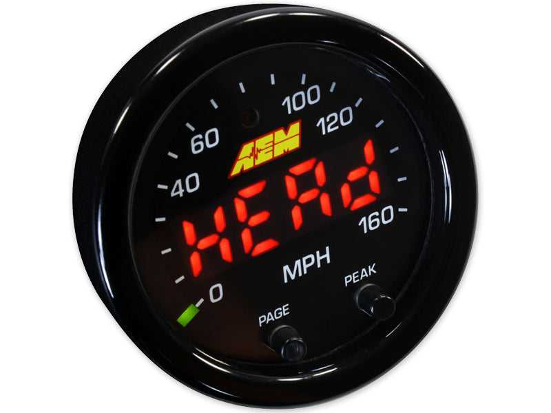 AEM Electronics, AEM X-Series GPS Speedometer Gauge 0-160mph / 0-240kph Black Bezel & Faceplate 30-0313