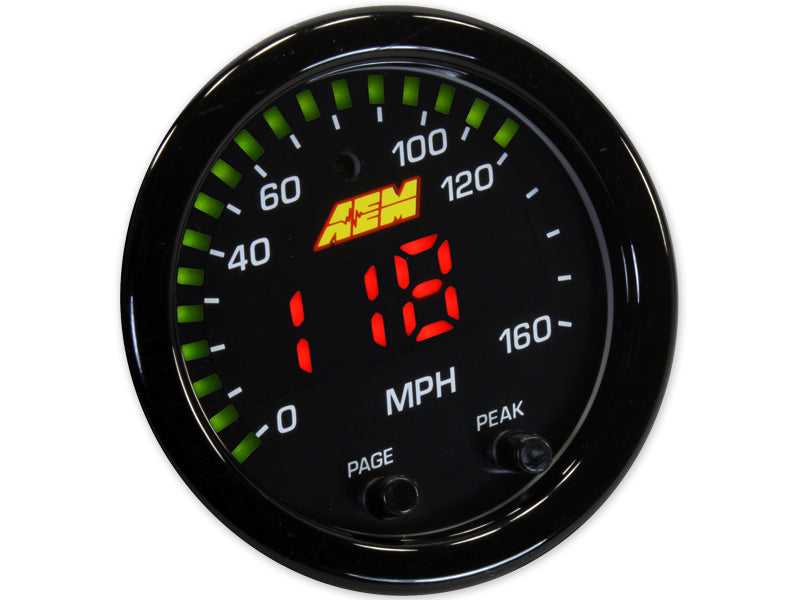 AEM Electronics, AEM X-Series GPS Speedometer Gauge 0-160mph / 0-240kph Black Bezel & Faceplate 30-0313