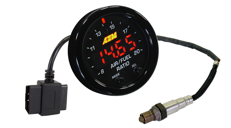 AEM Electronics, AEM X-Series Gauge (contrôleur de capteur AFR air/carburant OBDII UEGO à large bande) 30-0334