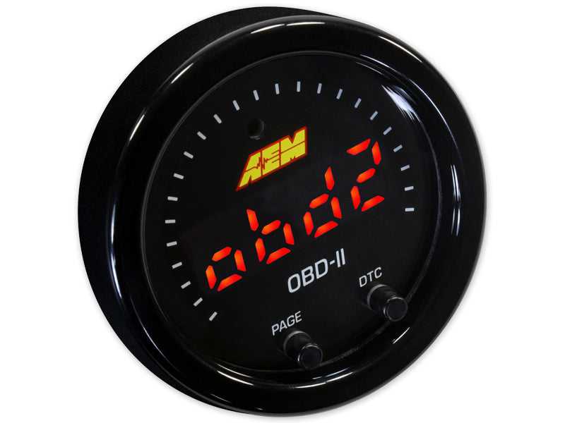 AEM Electronics, AEM X-Series OBD2 Gauge Black Bezel & Black Faceplate 30-0311