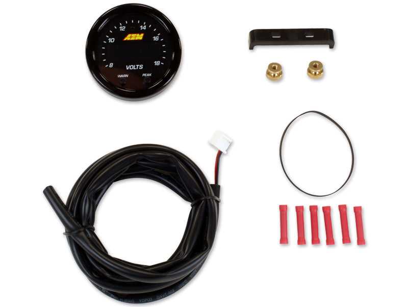 AEM Electronics, AEM X-Series Volt Gauge 8-18V Black Bezel & Black Faceplate 30-0303