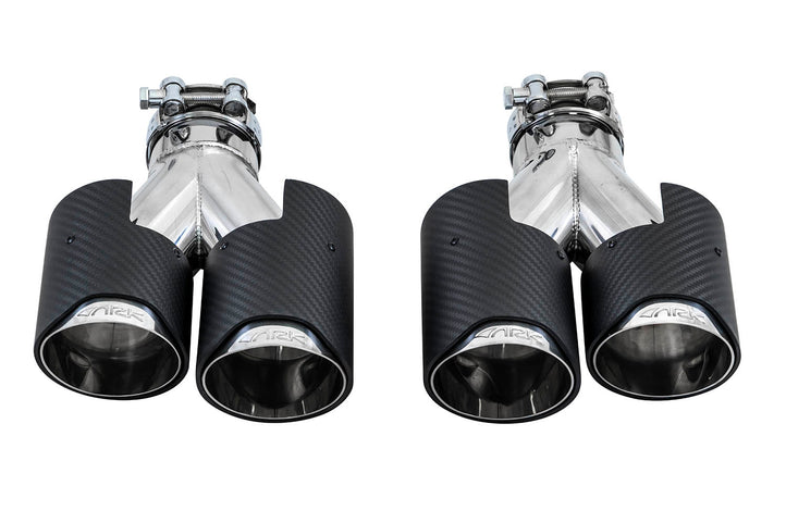 ARK Performance, ARK 3.5" Universal Slip-On Dual Tips - Acier inoxydable ou fibre de carbone