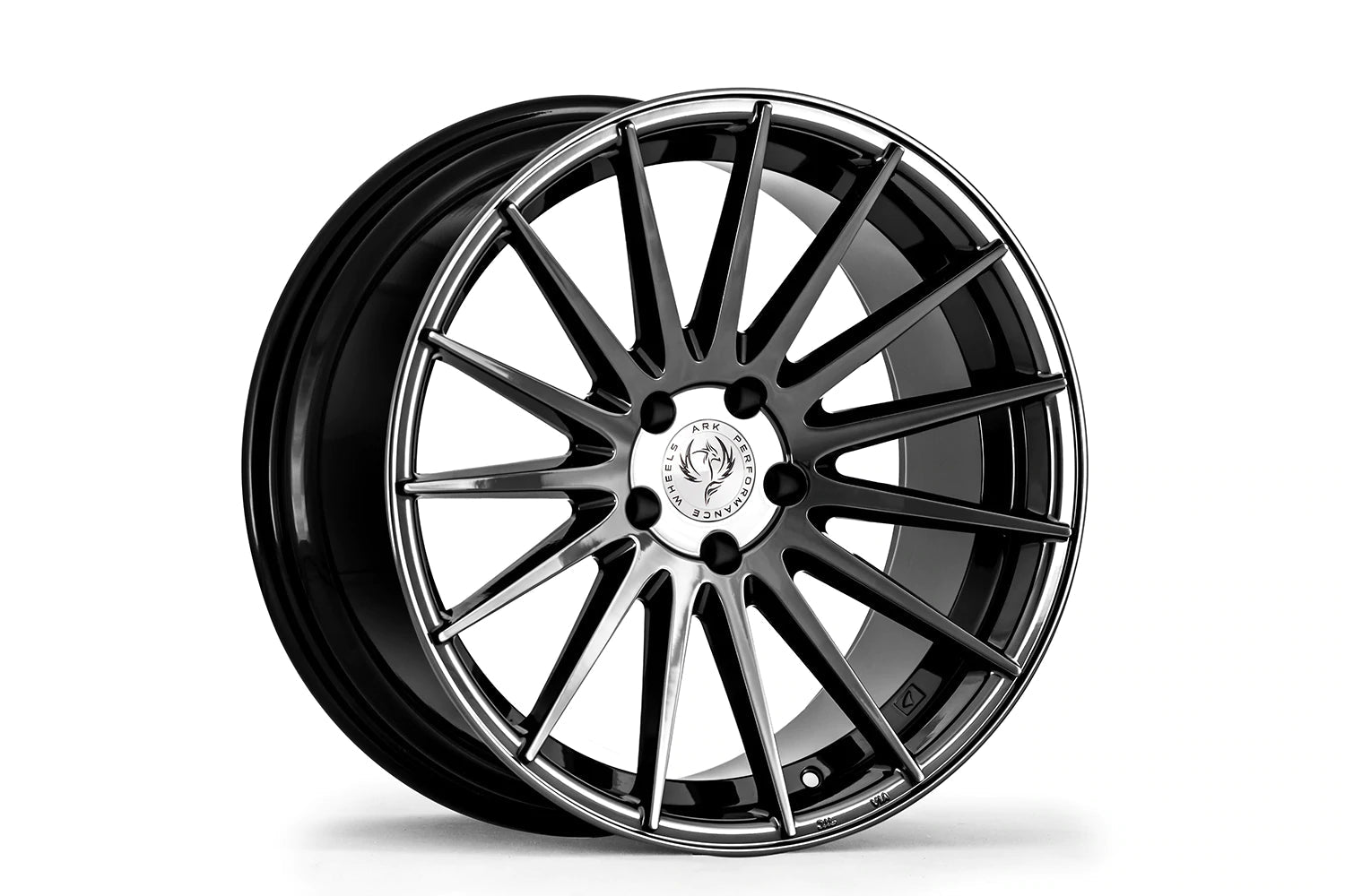 ARK Performance, ARK ARK-225S Roue monobloc coulée (19X9.5 5X114.3 15ET) Hyper Silver / Matte Gunmetal / Black Metallic Chrome