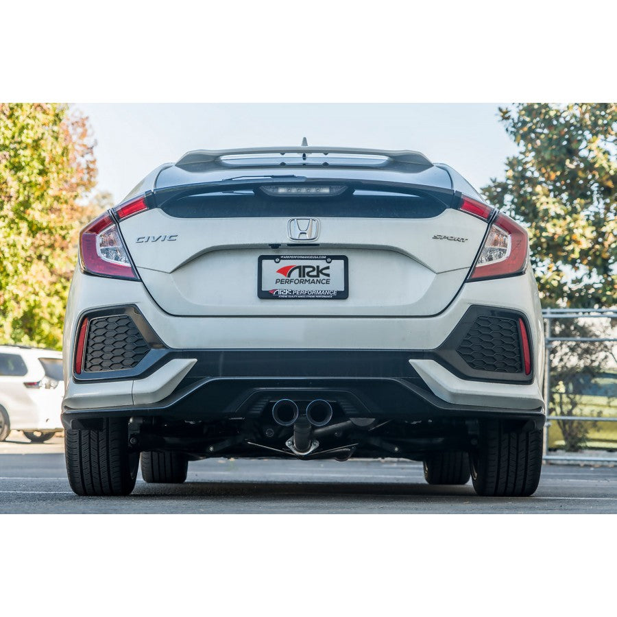 ARK Performance, ARK DT-S Exhaust Honda Civic Hatchback Sport (2017-2021) Polished or Blue Burnt Tips