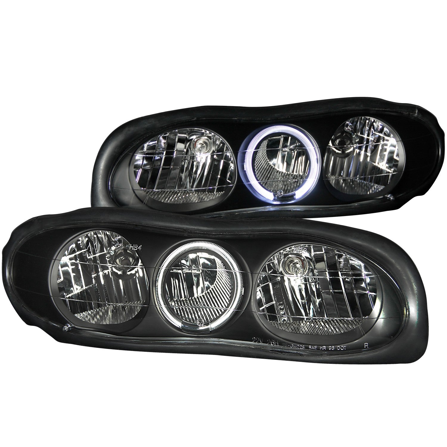 ANZO USA, Anzo Crystal Headlights Chevy Camaro (98-02) [Halo LED] Boîtier Noir ou Chrome