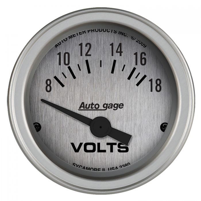 Autometer, Autometer Air-Core Volt Meter Gauge (2-1/16", 8-18V) 2380