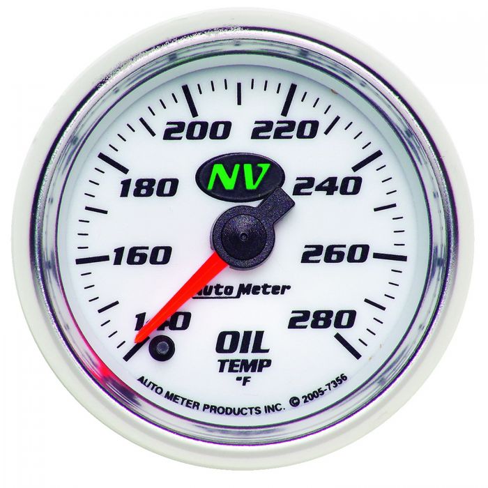 Autometer, Autometer - Jauge de température d'huile du moteur pas à pas de la série NV (2-1/16") 7356