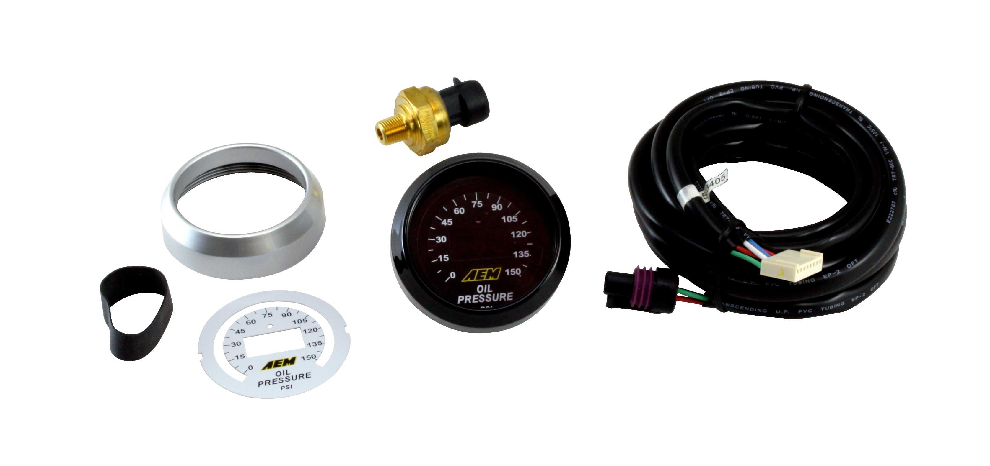 AEM Electronics, Jauge de pression d'huile AEM - 0-150 PSI - 30-4407