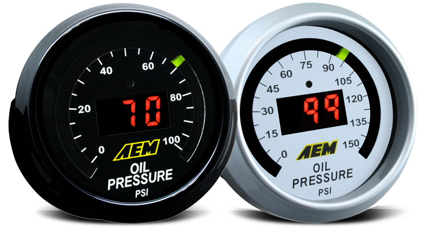 AEM Electronics, Jauge de pression d'huile AEM - 0-150 PSI - 30-4407