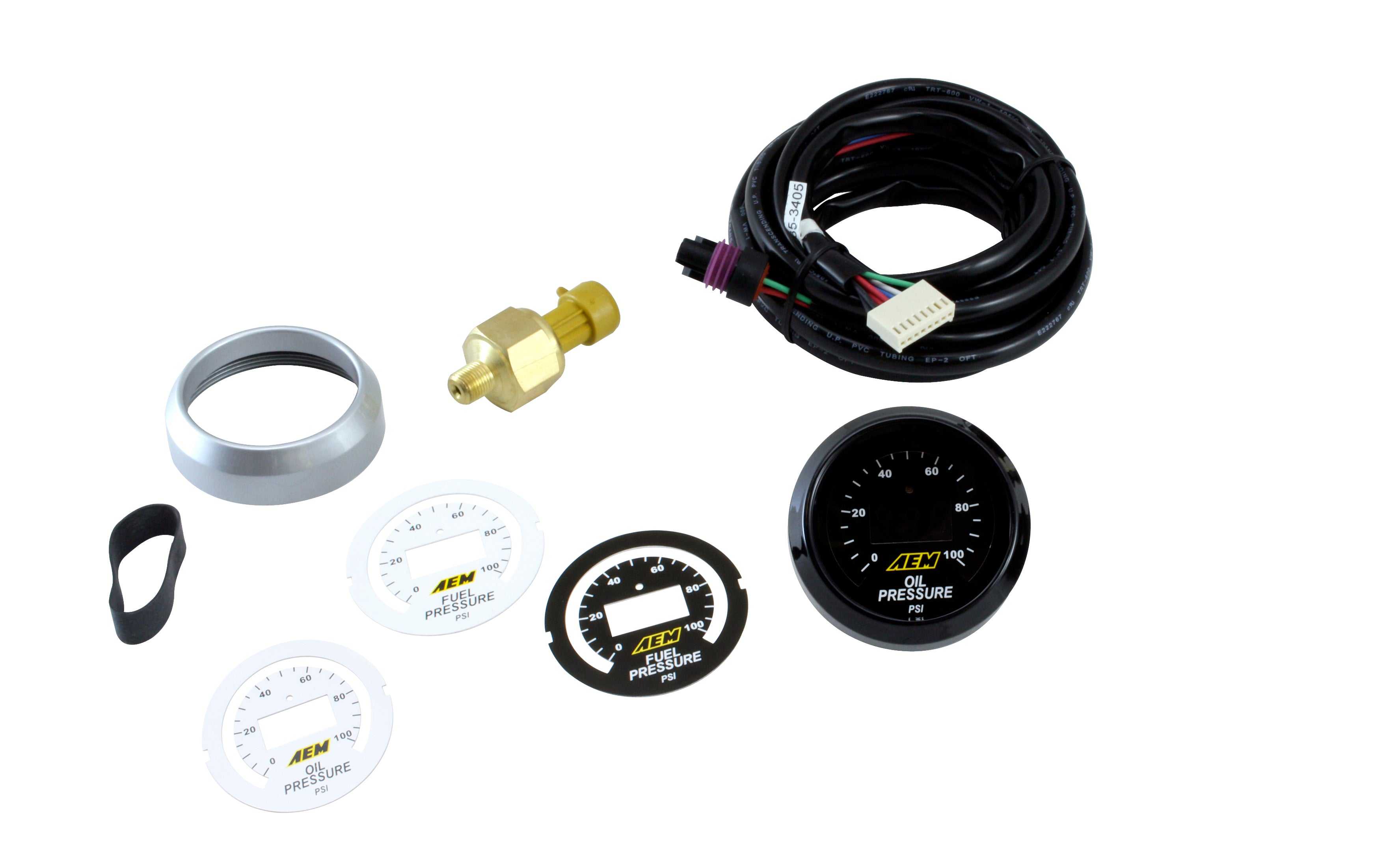 AEM Electronics, Jauge de pression d'huile/carburant AEM (0-100 PSI) 30-4401